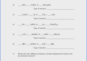 Types Of Chemical Reactions Worksheet Also Chemical Reaction Worksheet Gallery Worksheet Math for Kids