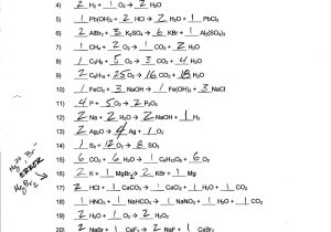 Types Of Chemical Reactions Worksheet Answers or Worksheet Predicting Reaction Products Worksheet Answers Carlos