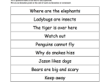 Unscramble Sentences Worksheets 1st Grade and Animal Writing Worksheets at Enchantedlearning