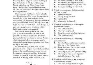 Using Persuasive Techniques Worksheet Answers or Reading Prehension Worksheets 5th Grade Multiple Choice