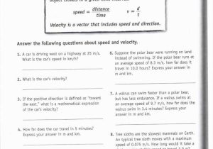 Velocity Acceleration Worksheets Along with Awesome Velocity Worksheet – Sabaax
