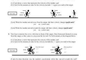 Velocity Acceleration Worksheets Answer Key Also Displacement Velocity and Acceleration Worksheet Answers and Motion