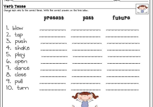 Verb Worksheets 2nd Grade and Irregular Verbs Worksheets for 1st Grade