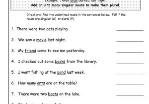 Verbs Worksheets for Grade 1 with Kids Noun Worksheets Grade 1 Nouns Exercises for Grade Subject