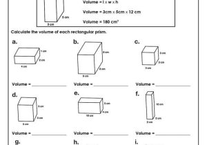 Volume Of A Cylinder Worksheet Also Volume Of Rectangular Prism Worksheet
