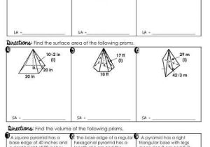 Volume Of Prisms Worksheet as Well as Free Surface area and Volume Of Hexagonal Prisms Worksheet