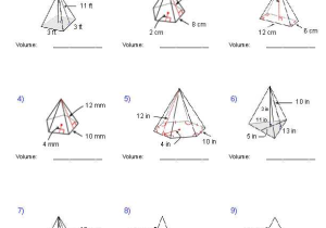 Volume Of Pyramids Worksheet Kuta Along with Volumes Sphere Cone and Pyramid Worksheets the Best Worksheets