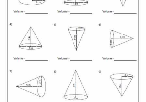 Volume Of Pyramids Worksheet Kuta or Volume Cones Cylinders and Spheres Worksheet with Answers Kidz