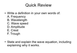 Waves Review Worksheet Answer Key together with Waves Grade 10 Physics 2012