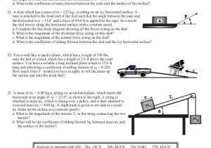 Weight Friction and Equilibrium Worksheet Answers Also Home Worksheets Review