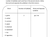 Winter Worksheets for Preschoolers with E Two or Three Syllables Worksheet Syllable Type