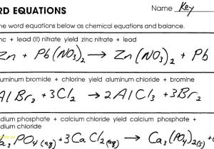 Word Equations Chemistry Worksheet with Simple Word Equations for Chemical Reactions Worksheet Lovely How to