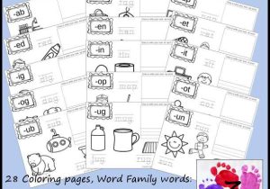 Word Family Worksheets Kindergarten and New Cvc Word Family Coloring Pages Short A Vowel