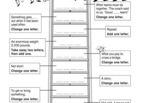 Word Ladder Worksheets for Middle School or Word Ladder Worksheets for Fourth Grade Choice Image Worksheet