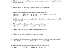 Work Energy and Power Worksheet Answer Key and Periodic Trends Worksheet Answers Cadrecorner
