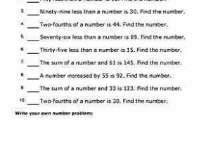 Work Problems Worksheet with Answers Also Pre Algebra Number Problem Worksheets with Answers