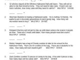Work Problems Worksheet with Answers with Monster Math Free Printable World Problems for Halloween Money Math