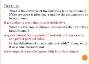 Worksheet 2.4 Biconditional Statements Answers with 2 5 Reasoning In Algebra and Geometry Ppt Video Online