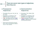 Worksheet 2 Possessive Adjectives Spanish Answers Also Adjectives Types Here You are some Adjectives Types with Our