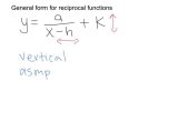 Worksheet 7.4 Inverse Functions or Inverse Variations Reciprocal Functions