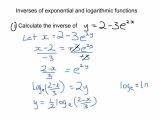 Worksheet 7.4 Inverse Functions with Inverses Of Exponential and Logarithmic Functions