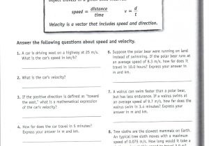 Worksheet Calculations Involving Specific Heat Along with Speed Velocity and Acceleration Worksheet Gallery Worksheet for