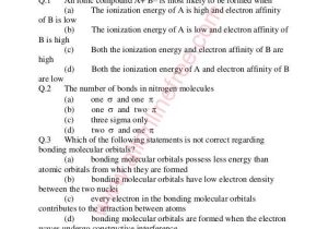 Worksheet Chemical Bonding Ionic and Covalent Answers Part 2 with Chemistry Fsc Part 1 All Chapter Mcqs