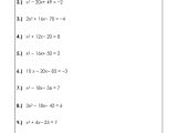 Worksheet Factoring Trinomials Answers Key Along with solve Quadratic Equations by Peting the Square Worksheets