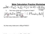 Worksheet Mole Problems Along with Mole Calculation Practice Worksheet astheysawit Free Sampl