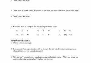 Worksheet Periodic Table Answer Key with Worksheet Periodic Table Trends Image Collections Worksheet Math