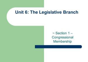 Worksheet the Legislative Branch Answer Key with Unit 6 the Legislative Branch Section 1 – Congressional