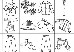 Worksheets for Children or the Jacket I Wear In the Snow Bingo