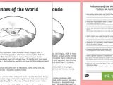 World Religions Worksheets with World Volcanoes Prehension Worksheet Activity Sheet