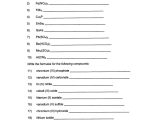 Writing Binary Ionic formulas Worksheet Answers together with Chemical Names and formulas Worksheet Answers Worksheet for