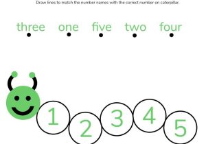 Writing Numbers Worksheet with Caterpillar Math Free Printable Preschool Worksheets Number