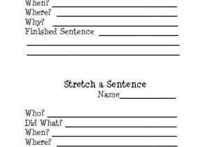 Writing Sentences Worksheets Pdf Along with Stretch A Sentence Free Writing Worksheet