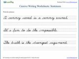 Writing Sentences Worksheets Pdf together with Cursive Alphabet Worksheets