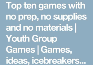 Youth Group Worksheets together with top Ten Games with No Prep No Supplies and No Materials